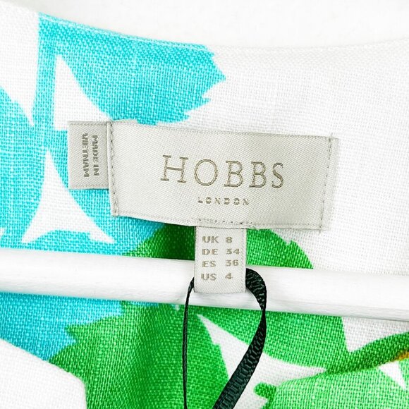 NWT Hobbs Daria Floral Linen Dress SIze US 4 - Picture 9 of 12